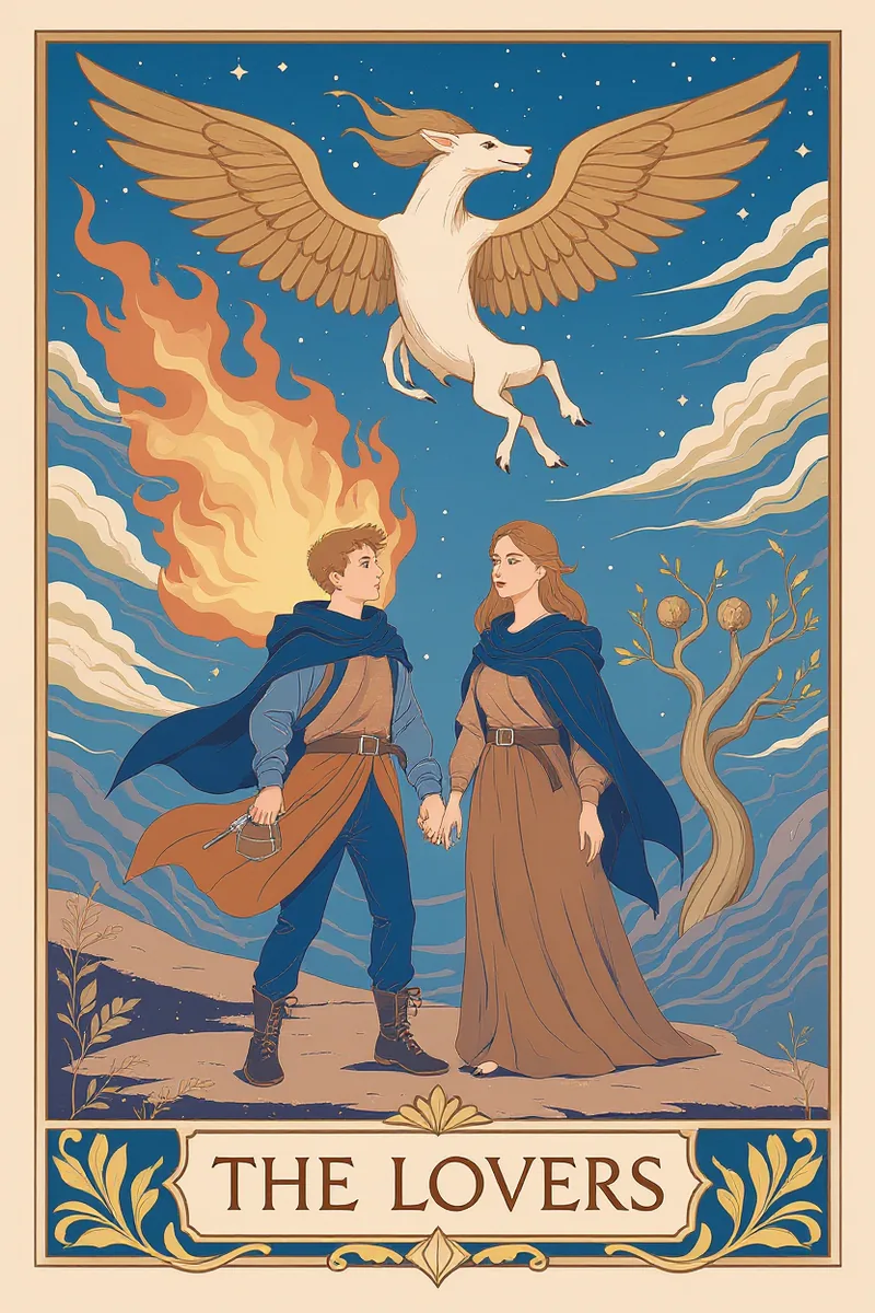 The Lovers tarot card