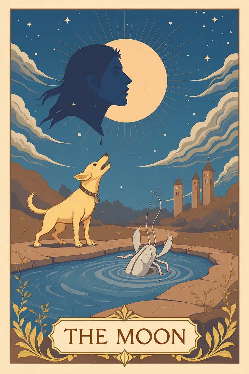 The Moon tarot card